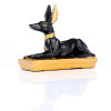 photo-Figurine - Anubis - Allongé - Noir et Or - Egypte - Décoration - 10cm longueur