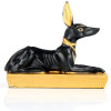 Figurine - Anubis - Allongé - Noir et Or - Egypte - Décoration - 10cm longueur