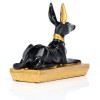 Figurine - Anubis - Allongé - Noir et Or - Egypte - Décoration - 10cm longueur