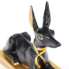 Figurine - Anubis - Allongé - Noir et Or - Egypte - Décoration - 10cm longueur