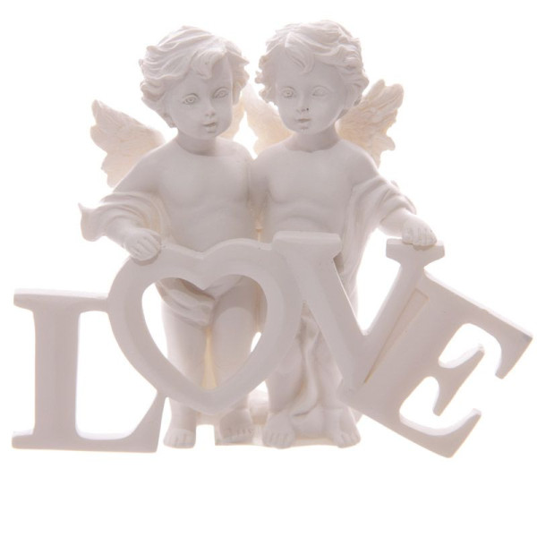 photo-Anges - Chérubins amoureux - Décoration de table - Mariage - Amour - 10 cm