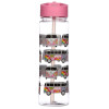 Gourde - Plastique - Avec paille - Sans BPA - 550ml - Rose - Combi VW - Hippie
