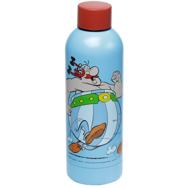 Gourde En Plastique Astérix Obélix Du Parc Astérix - Occasion - Vert