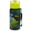 Gourde - Enfant - 350ml - Plastique - Avec anse - Vert/Noir - Dinosaure