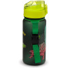 Gourde - Enfant - 350ml - Plastique - Avec anse - Vert/Noir - Dinosaure