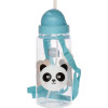 Gourde - Enfant - Plastique - Avec anse et capuchon - Bleu - Animaux du zoo