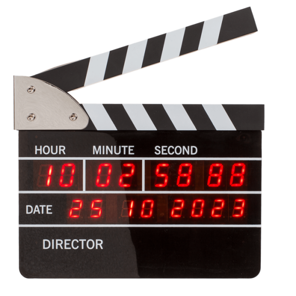 photo-Réveil - Horloge - Clap de cinéma - LED - 22x16cm - Idées cadeaux - Original