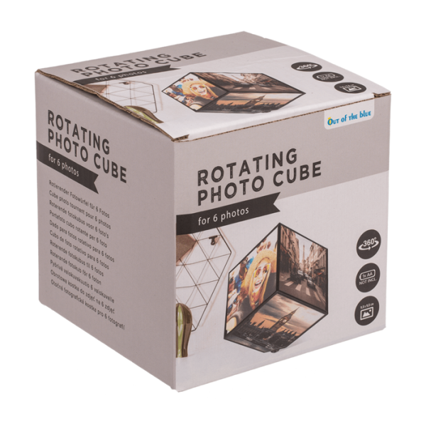 Cadre photo - Cube tournant - 6 photos - Original - Idées cadeaux - Souvenirs