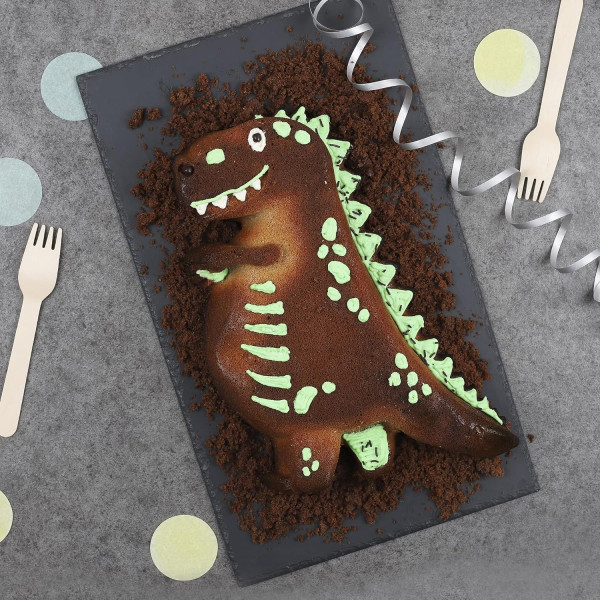 Moule à gâteau - Dinosaure - Silicone - Cuisine - Pâtisserie - 15x29cm