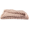 Plaid - Couverture - Rose - Grosse maille - Chaude - Cocooning - Cosy - 1,5x1,2m