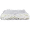 Plaid - Couverture - Ecru - Grosse maille - Chaude - Cocooning - Cosy - 1,5x1,2m