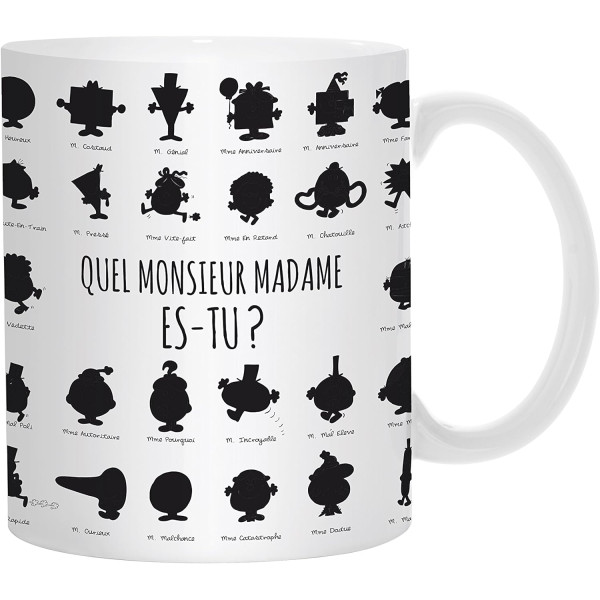 Mug - Tasse - Monsieur Madame - Réagit à la chaleur - Avec anse - Idées cadeaux