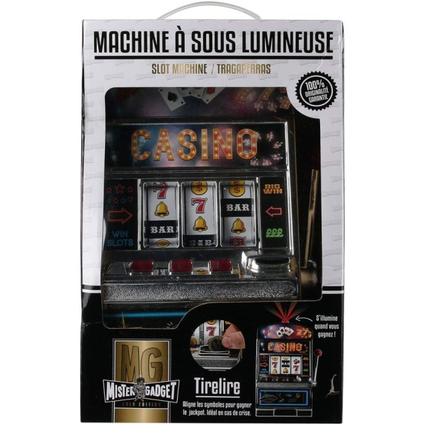 Machine à sous - Jackpot - Lumineuse - Tirelire - Idées cadeaux - 38 cm