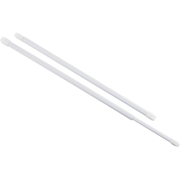 Tringle à rideau - Support - Extensible de 30 à 50 cm - Pour fenêtre - Crochets inclus