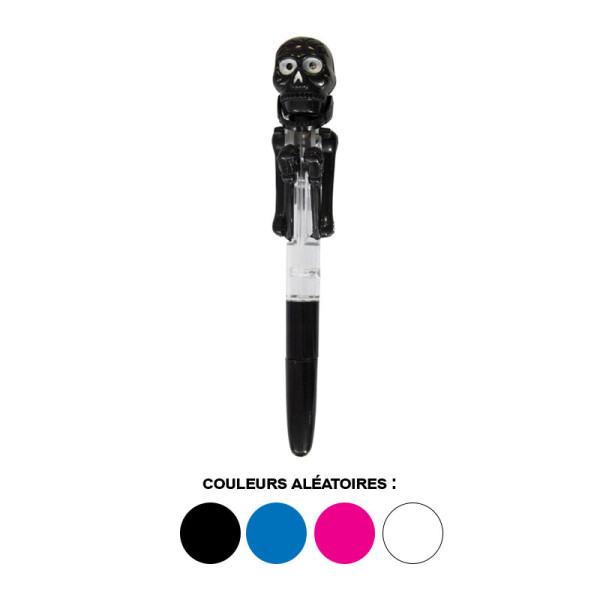 photo-Stylo à bille - Squelette boxeur - Yeux LED rouge - Humour - Idées cadeaux