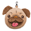 photo-Coussin de voyage - Masque pour les yeux intégré - Enfant - Doux - Chien rigolo