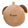 Coussin de voyage - Masque pour les yeux intégré - Enfant - Doux - Chien rigolo