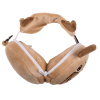 Coussin de voyage - Masque pour les yeux intégré - Enfant - Doux - Chien rigolo