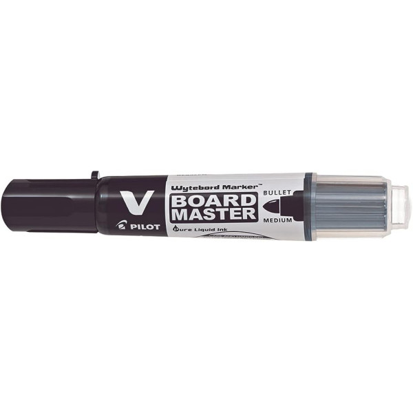 photo-Marqueur - Pour tableau blanc - Noir - Effaçable - Rechargeable - Pilot - V-Board Master