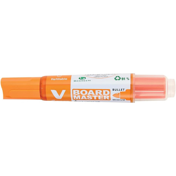 Marqueur - Pour tableau blanc - Orange - Effaçable - Rechargeable - Pilot - V-Board Master