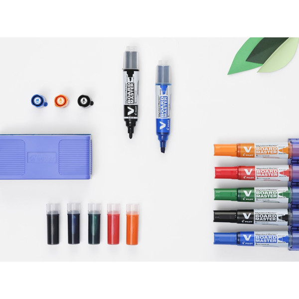 Marqueur - Pour tableau blanc - Orange - Effaçable - Rechargeable - Pilot - V-Board Master