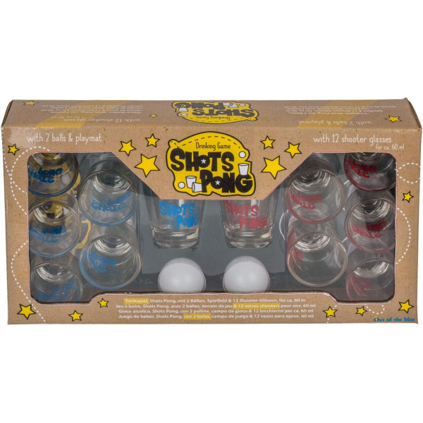 photo-Jeu à boire - Shots Pong - Bière Pong - Soirées - Amis - Fête - 12 shooters + balles