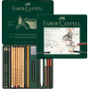 21 Crayons graphite- Pastels - Fusains - Dessin - Esquisse - Faber-Castell - Pitt Monochrome Set