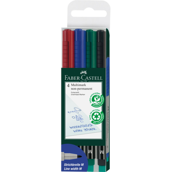 photo-4 feutres - Non permanent - Pointe moyenne - Faber-Castell - Multimark