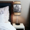 Lampe - Applique - Rotin et tissu - 33cm hauteur - Ombrage - Chambre - Salon