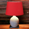 Abat-jour - Ovale - Rouge - Pour lampe - Base 44,5 cm - Culot E27 avec réducteur
