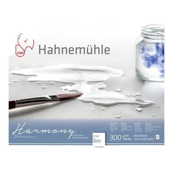 photo - Bloc aquarelle Harmony - Grain torchon - 40x50cm - 300g/m2 - 12feuilles  - Hahnemühle