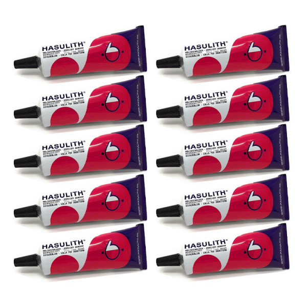 photo-10 tubes de colle pour bijoux - Hasulith - Collier - Bracelet - Boucles d'oreille - 30ml