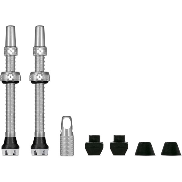 photo-Valves pour pneu sans chambre à air - Paire de 2 - Alu - 44mm - Aluminium - Muc-Off