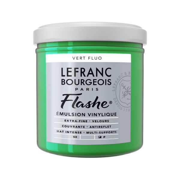 photo-Peinture vinylique - Flashe - Vert fluo - 565 - Lefranc Bourgeois - 125ml