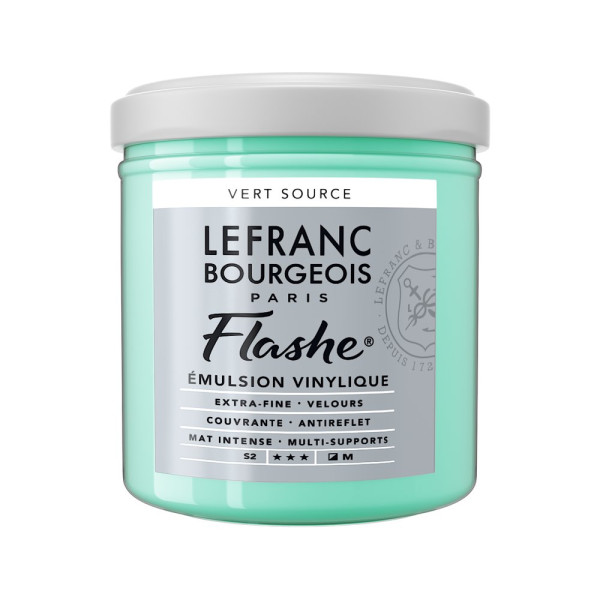photo-Peinture vinylique - Flashe - Vert source - 587 - Lefranc Bourgeois - 125ml