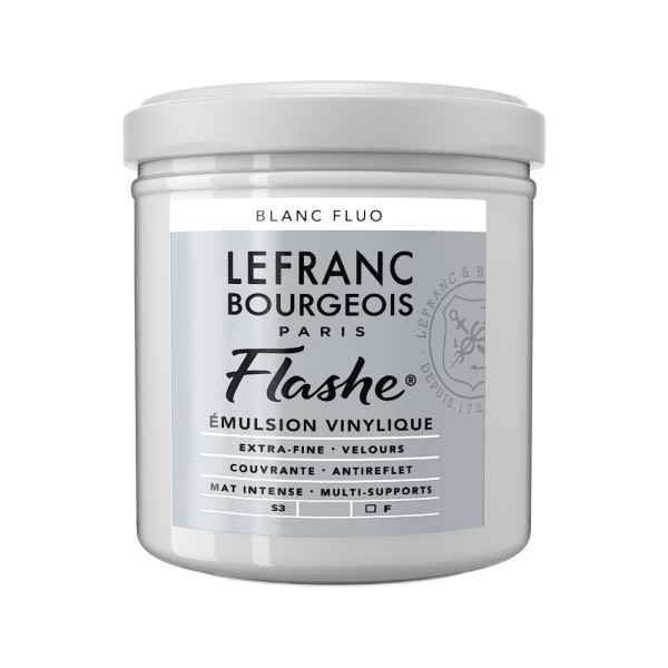 photo-Peinture vinylique - Flashe - Blanc fluo - 818 - Lefranc Bourgeois - 125ml