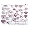 Tampons encreur - Loisirs créatifs - Scrapbooking - Cœurs - 35 pièces - Aladine