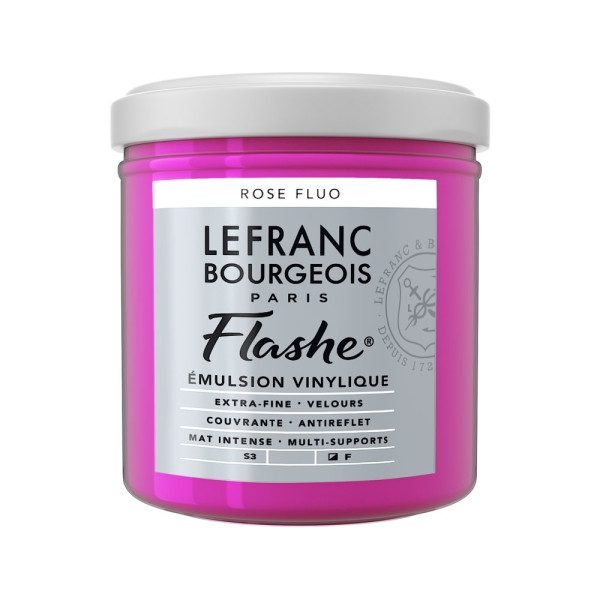photo-Peinture vinylique - Flashe - Rose fluo - 408 - Lefranc Bourgeois - 125ml