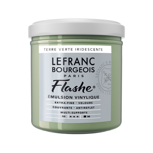 photo-Peinture vinylique - Flashe - Terre verte iridescent - 841 - Lefranc Bourgeois - 125ml