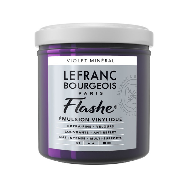 photo-Peinture vinylique - Flashe - Violet minéral - 826 - Lefranc Bourgeois - 125ml
