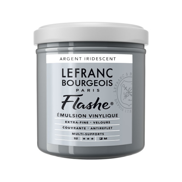 photo-Peinture vinylique - Flashe - Argent iridescent - 832 - Lefranc Bourgeois - 125ml