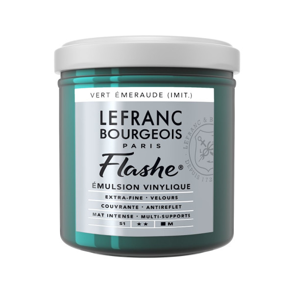 photo-Peinture vinylique - Flashe - Vert émeraude - 564 - Lefranc Bourgeois - 125ml