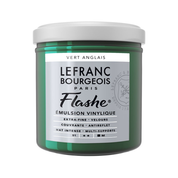photo-Peinture vinylique - Flashe - Vert anglais - 504 - Lefranc Bourgeois - 125ml