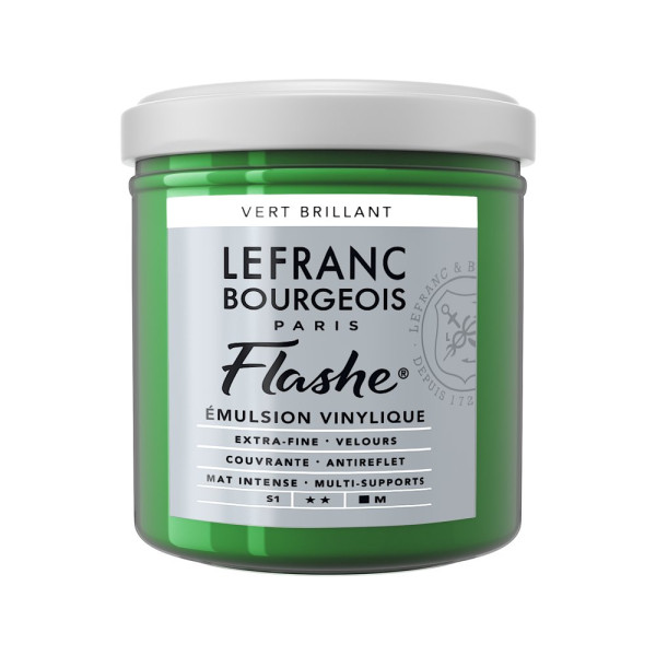 photo-Peinture vinylique - Flashe - Vert brillant - 558 - Lefranc Bourgeois - 125ml