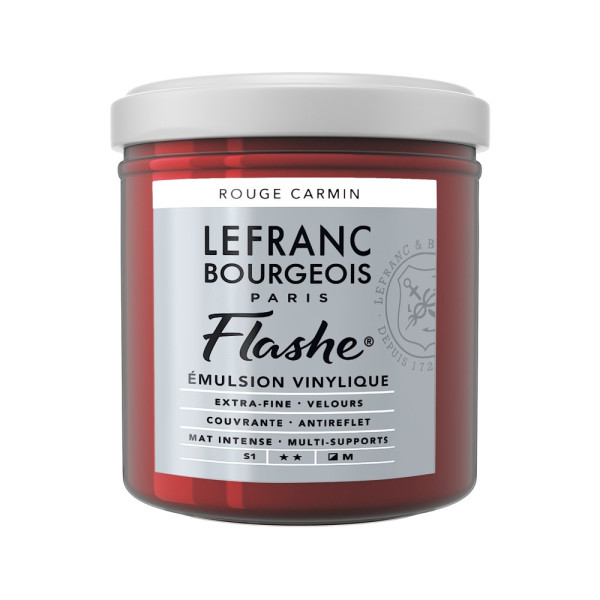 photo-Peinture vinylique - Flashe - Rouge carmin - 366 - Lefranc Bourgeois - 125ml