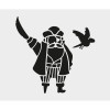 6 Pochoirs - Pour enfant - Motif pirate - 15x12.5 cm - Aladine
