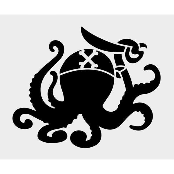 6 Pochoirs - Pour enfant - Motif pirate - 15x12.5 cm - Aladine