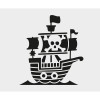 6 Pochoirs - Pour enfant - Motif pirate - 15x12.5 cm - Aladine