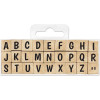 photo - Tampons encreur - Scrapbooking - Alphabet - Bois - Taille S - Aladine