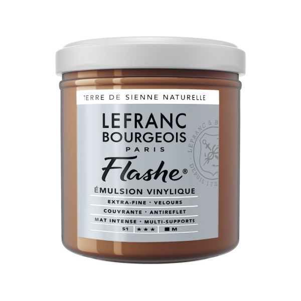 photo-Peinture vinylique - Flashe - Terre de Sienne naturelle - 482 - Lefranc Bourgeois - 125ml